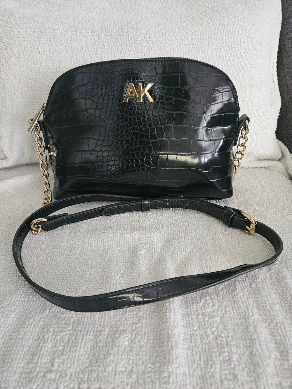 Anne Klein Crocodile Print Dome Crossbody Bag